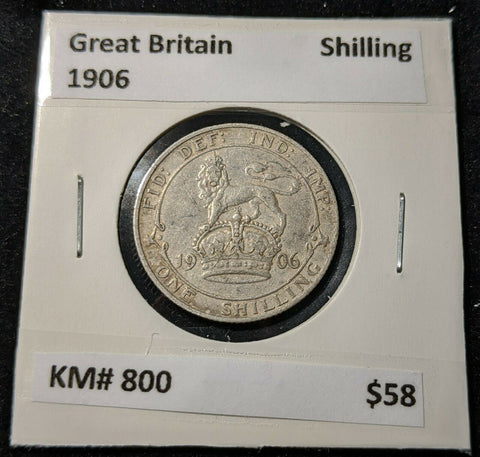 Great Britain 1906 Shilling KM# 800