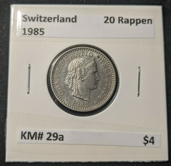 Switzerland 1985 20 Rappen KM# 29a  #12C