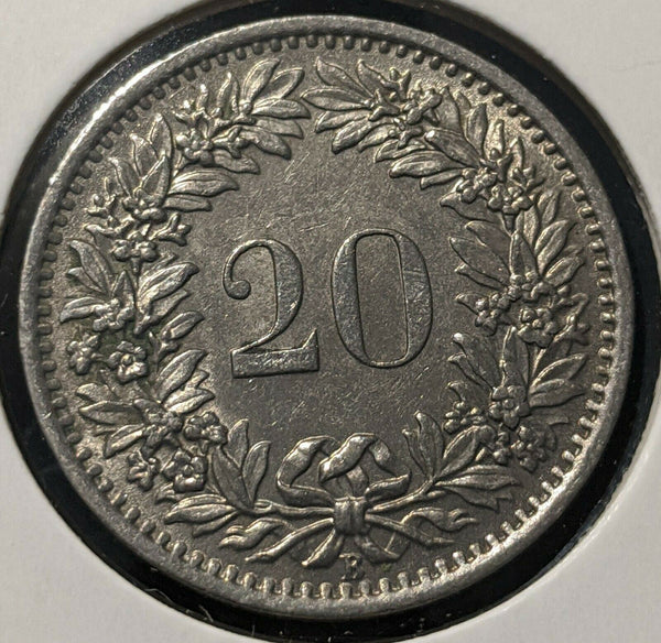 Switzerland 1969 20 Rappen KM# 29a