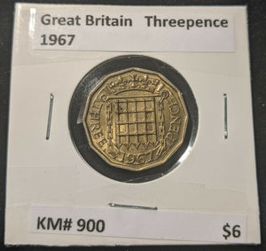 Great Britain 1967 Threepence 3d KM# 900