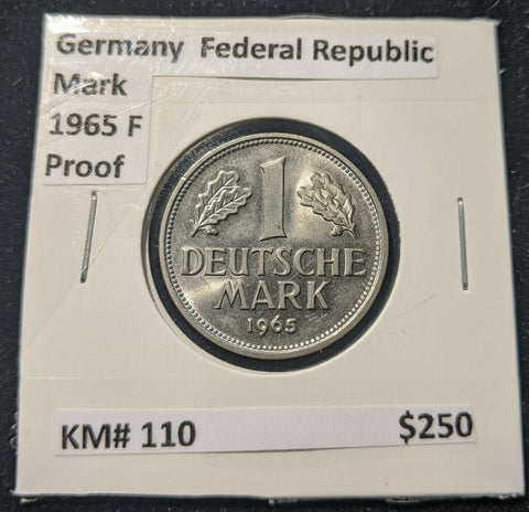 Germany Federal Republic 1965 F Mark Proof  KM# 110    8C