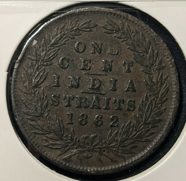 Straits Settlements 1862 Cent KM# 6