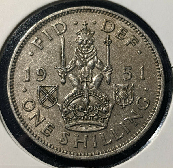 Great Britain 1951 Shilling KM# 877