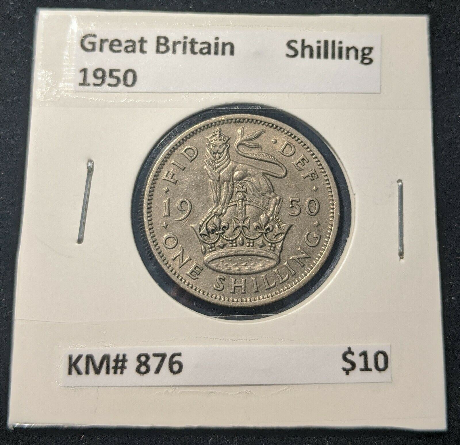 Great Britain 1950 Shilling KM# 876