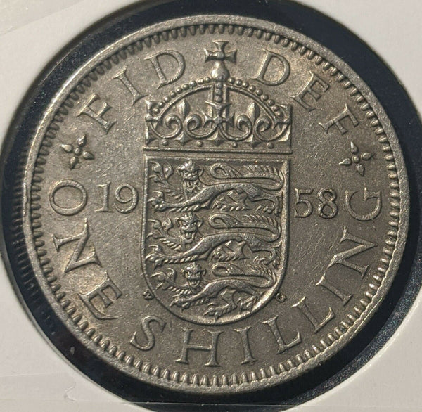 Great Britain 1958 Shilling KM# 904