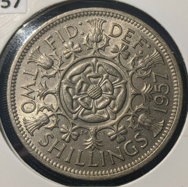 Great Britain 1957 Florin KM# 906