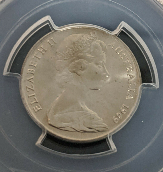 1969 Ten Cent 10c Australia PCGS MS67 FDC UNC #1230