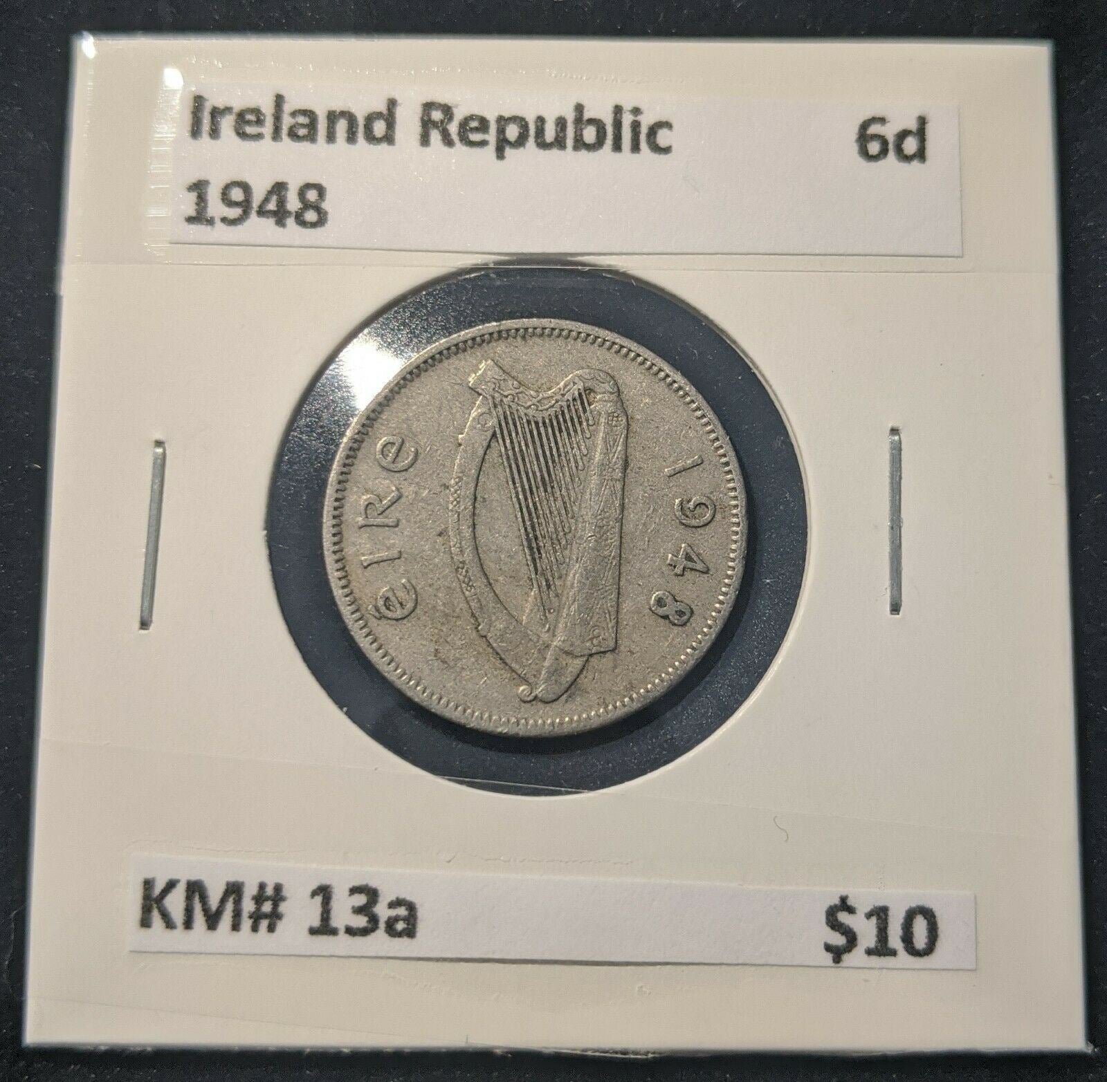 Ireland Republic 1948 6d Sixpence KM# 13a