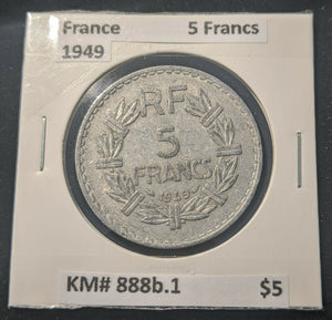 France 1949 5 Franc KM# 888b.1