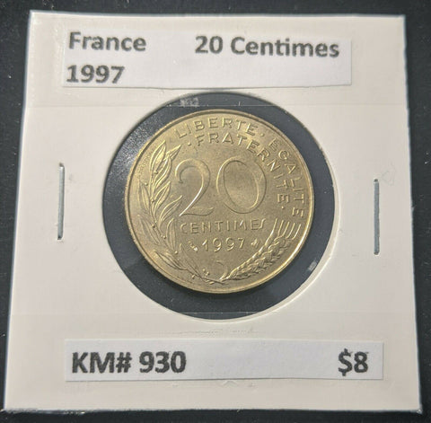 France 1997 20 Centimes KM# 930