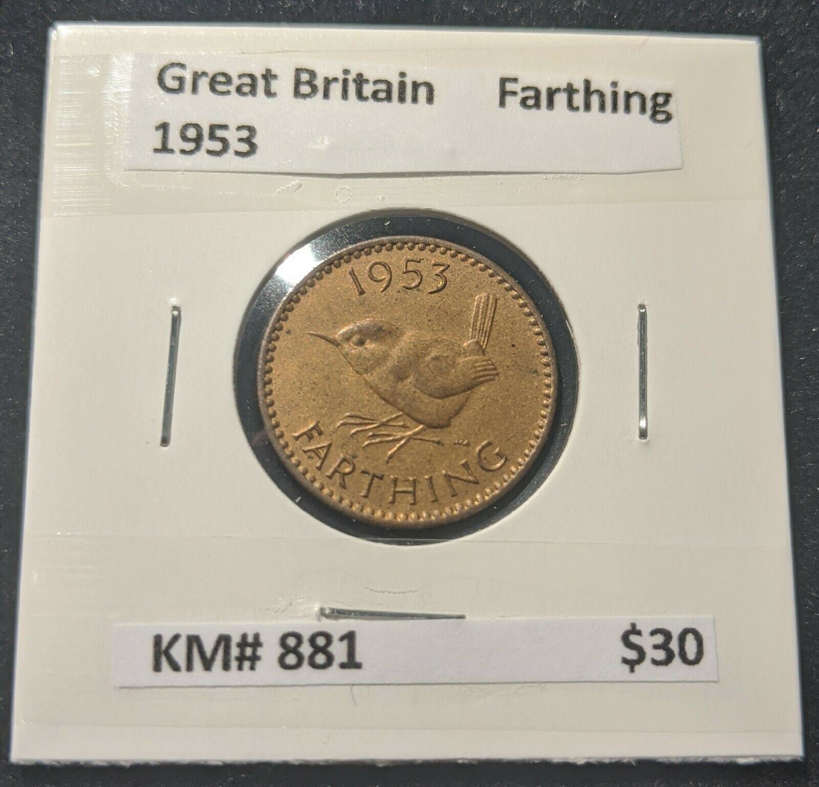 Great Britain 1953 Farthing 1/4d KM# 881   #16A