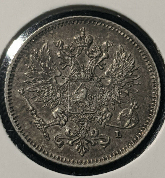 Finland 1910 L 25 Pennia KM# 6.2