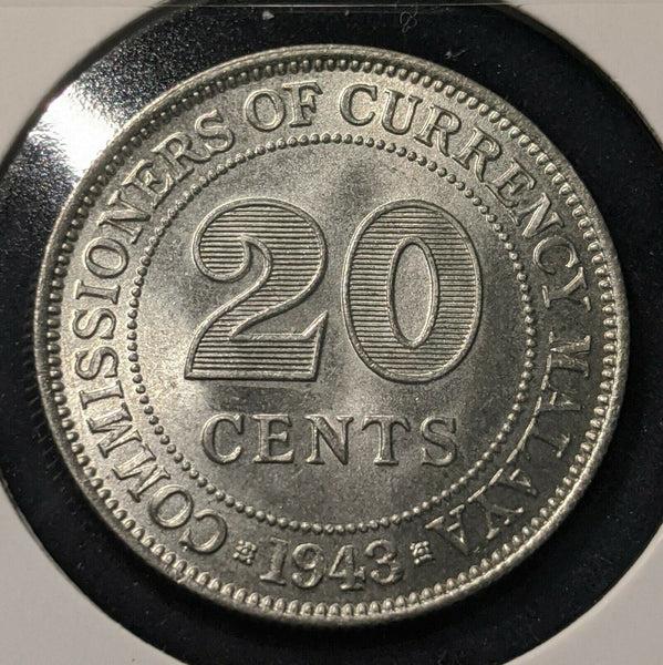 Malaya 1943 20 Cent KM# 5a