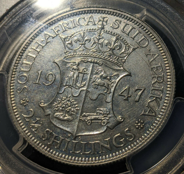 South Africa 1947 2 1/2 Shillings Proof PCGS PR62 Unc KM#31 #1262