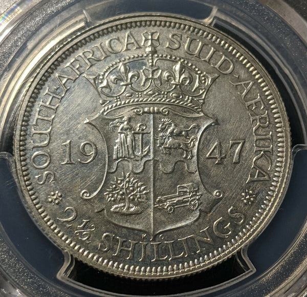 South Africa 1947 2 1/2 Shillings Proof PCGS PR62 Unc KM#31 #1262