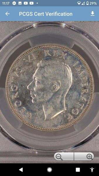 South Africa 1947 2 1/2 Shillings Proof PCGS PR62 Unc KM#31 #1262