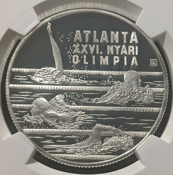 Hungary 1994 BP 1000 Forint Atlanta Olympics Swim NGC PF70 Ultra Cameo KM# 712