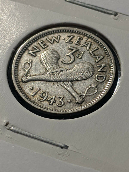 New Zealand 1943 3d Threepence KM# 7