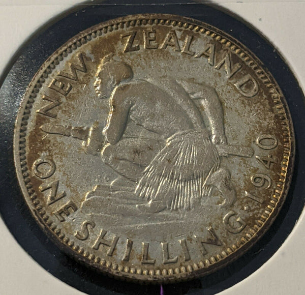 New Zealand 1940 Shilling KM# 9