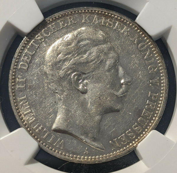 German States PRUSSIA 1912A 3 Mark NGC AU50 KM# 527 #1326