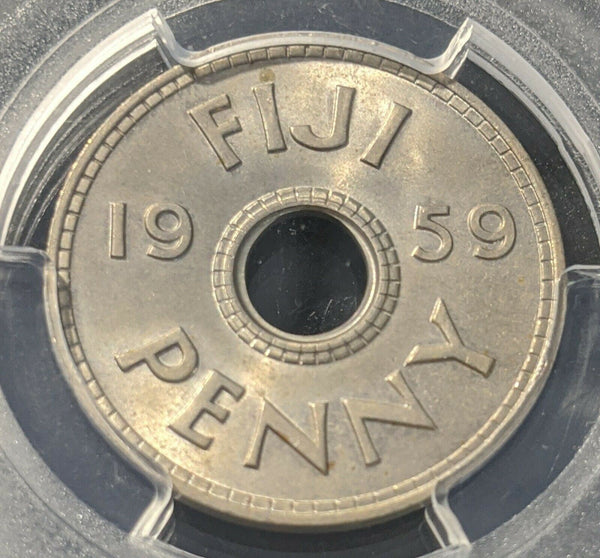 Fiji 1959 Penny 1D PCGS MS64 GEM UNC #1332