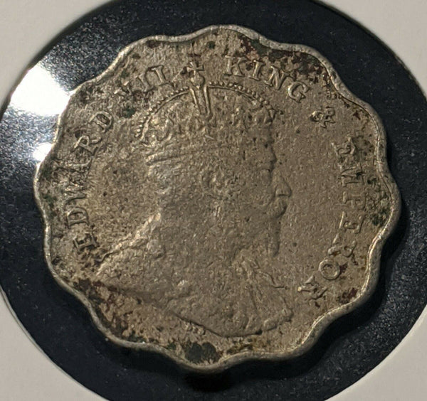 India 1907 B Anna KM# 504