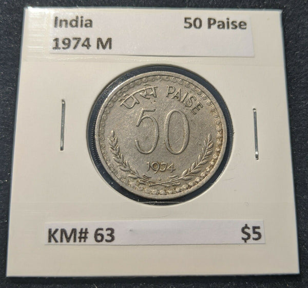 India 1974 M 50 Paise KM# 63