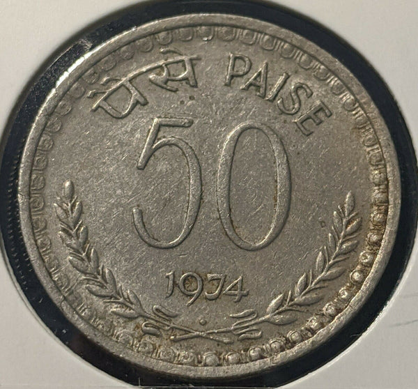 India 1974 M 50 Paise KM# 63