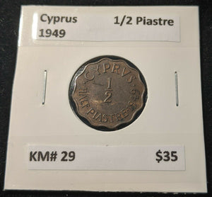 Cyprus 1949 1/2 Piastre KM# 29  #11A