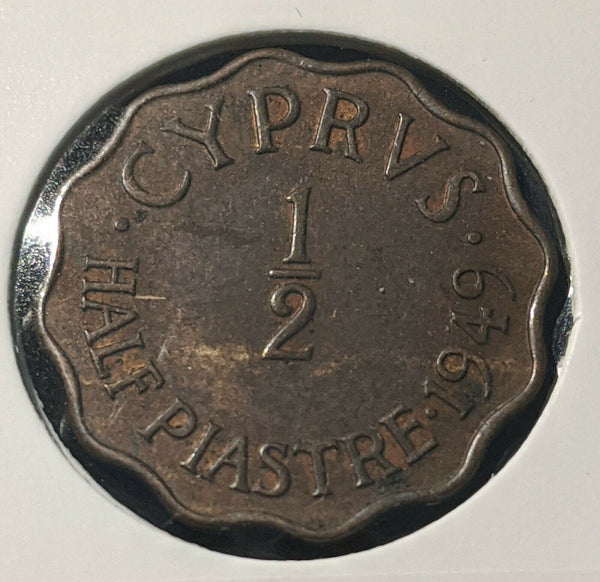 Cyprus 1949 1/2 Piastre KM# 29  #11A