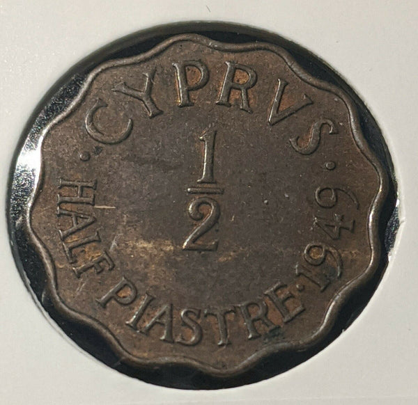Cyprus 1949 1/2 Piastre KM# 29