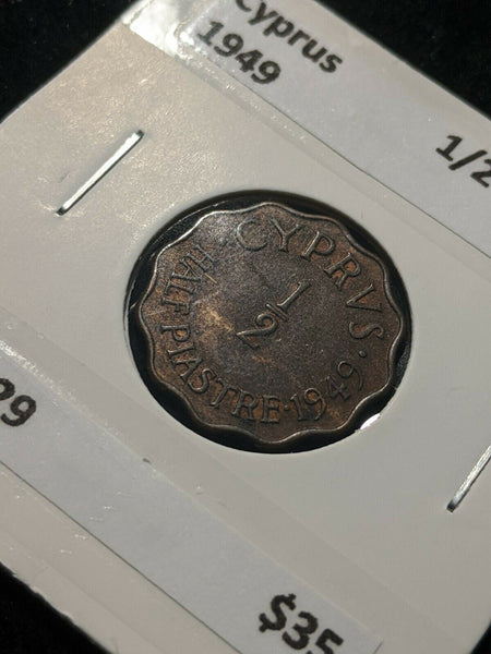 Cyprus 1949 1/2 Piastre KM# 29  #11A