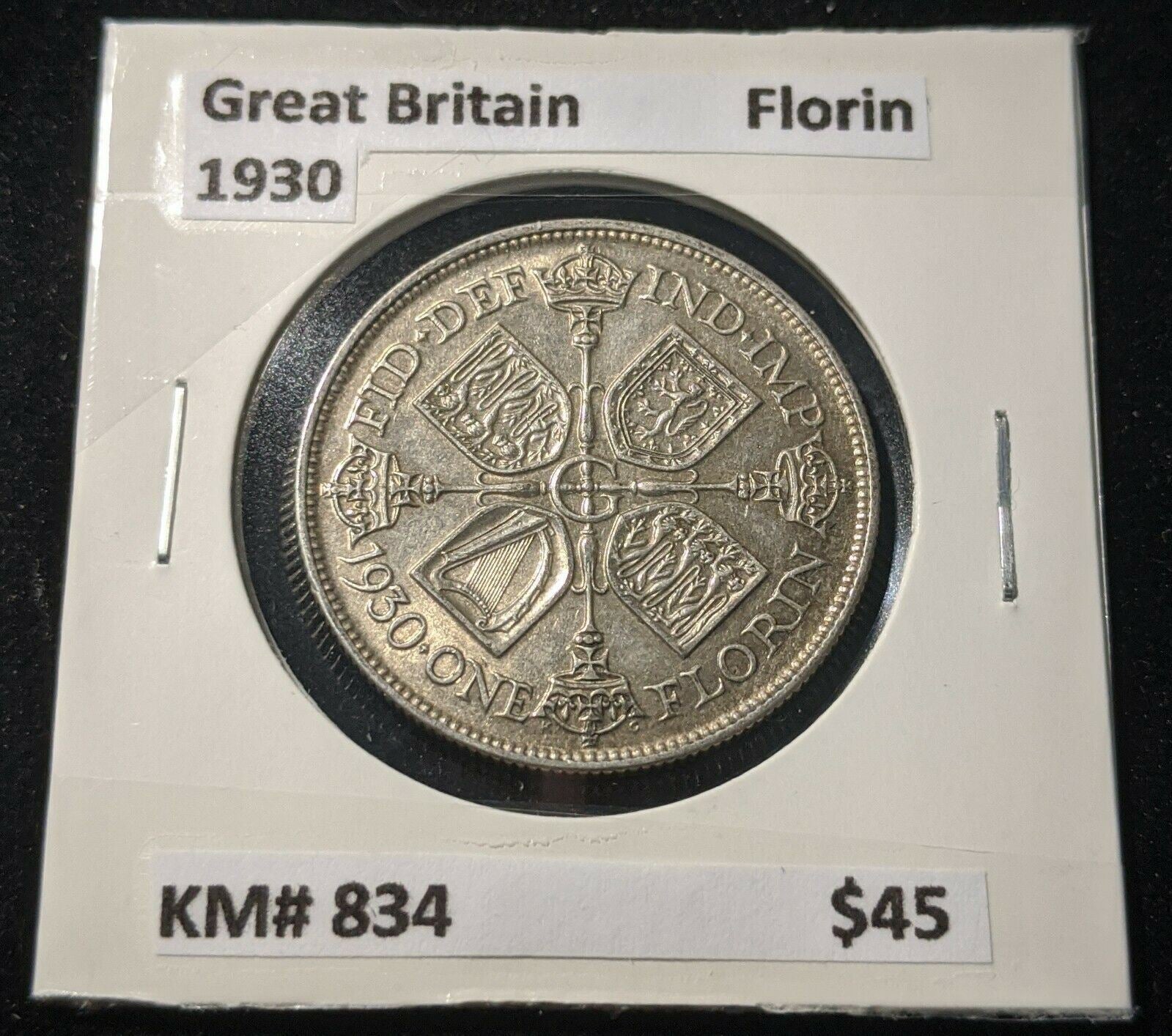 Great Britain 1930 Florin KM# 834