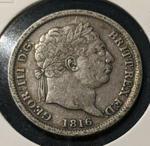 Great Britain 1816 Shilling KM# 666