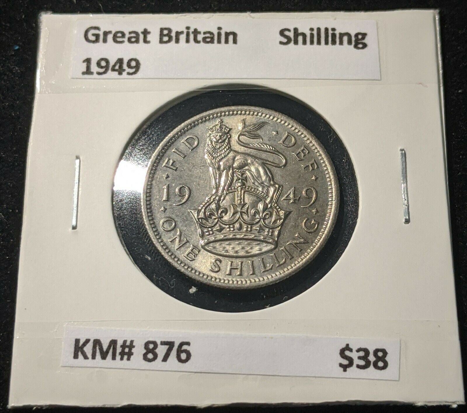 Great Britain 1949 Shilling KM# 876