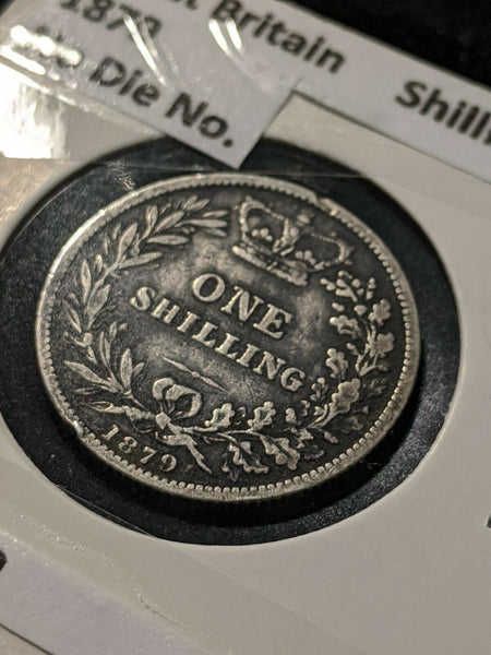 Great Britain 1879 Shilling No Die No. KM# 734.2