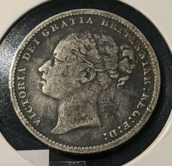 Great Britain 1879 Shilling No Die No. KM# 734.2