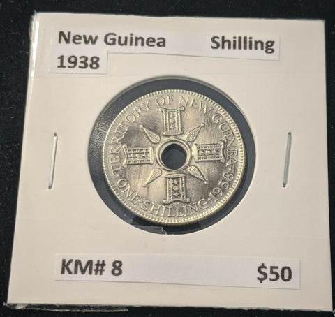 New Guinea 1938 Shilling KM# 8