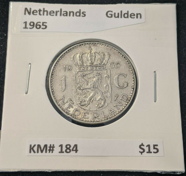 Netherlands 1965 GULDEN KM# 184