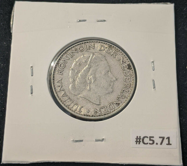 Netherlands 1965 GULDEN KM# 184