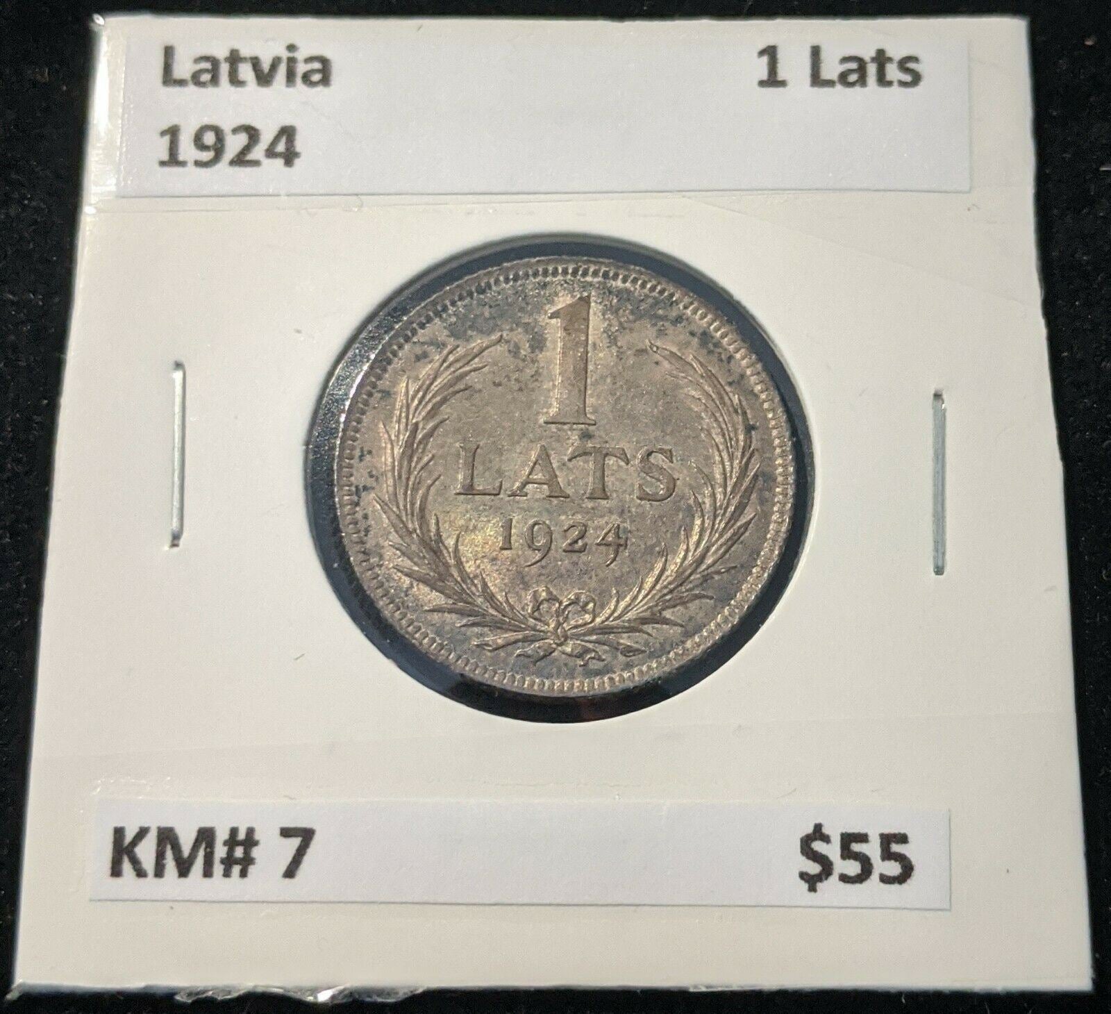 Latvia 1924 1 Lats KM#7  #15B