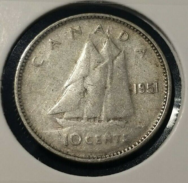 Canada 1951 10 Cent  KM# 43 #414   9B