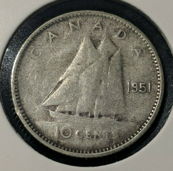 Canada 1951 10 Cent  KM# 43 #434    9C