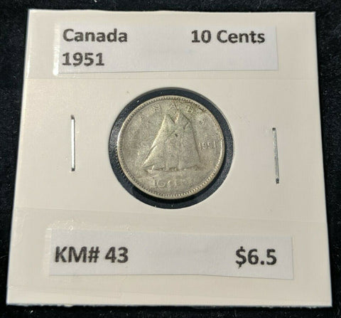Canada 1951 10 Cent  KM# 43