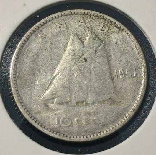 Canada 1951 10 Cent  KM# 43