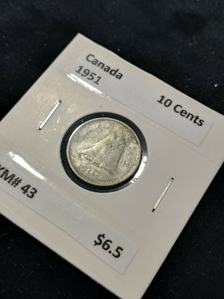 Canada 1951 10 Cent  KM# 43