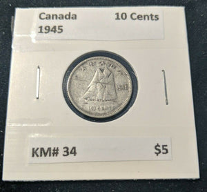 Canada 1945 10 Cent  KM# 34 #415     9C