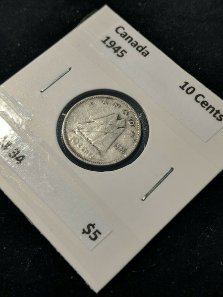 Canada 1945 10 Cent  KM# 34 #415     9C