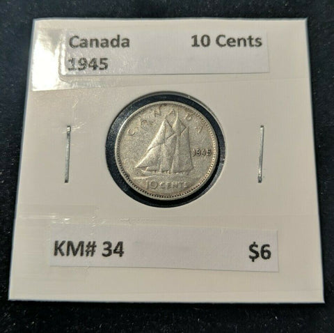 Canada 1945 10 Cent  KM# 34 #409   9B