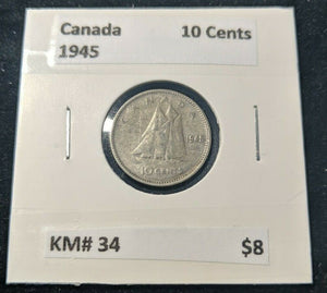 Canada 1945 10 Cent  KM# 34 #417  9B